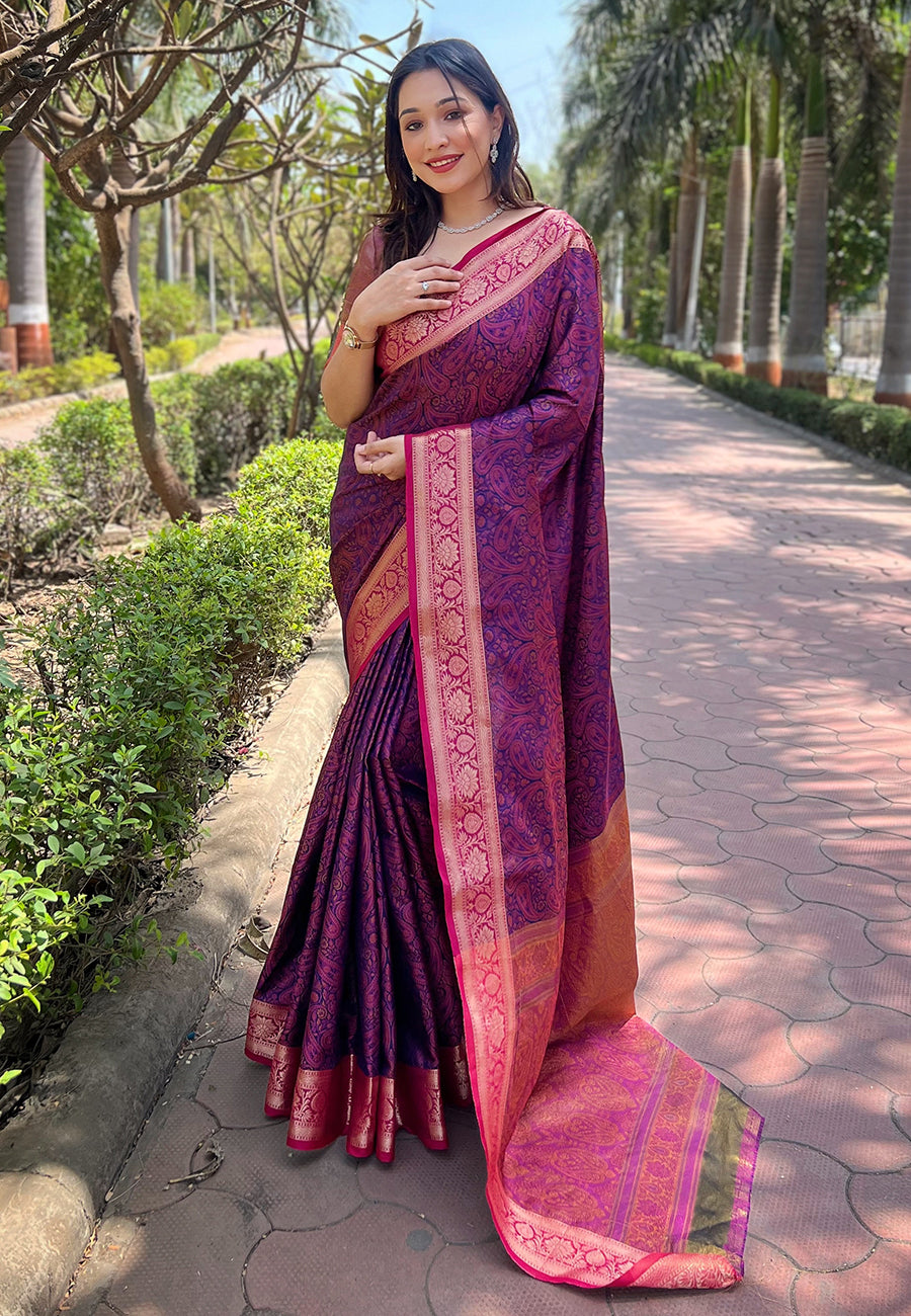 Orchid Mist soft Kashmiri silk