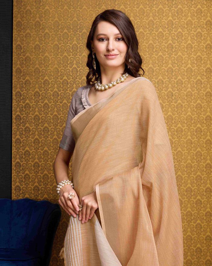 Gentle Light Linen Saree
