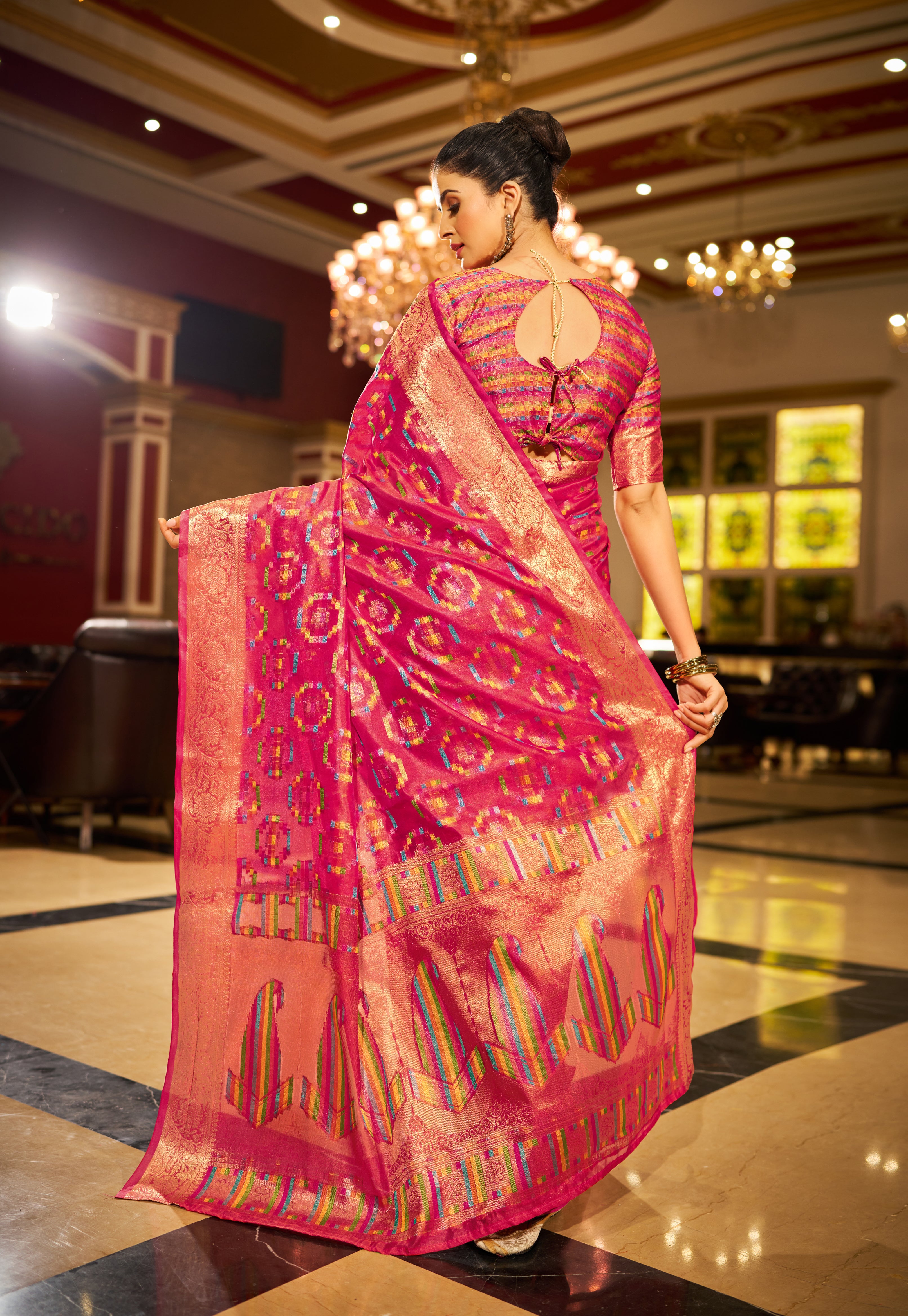 Soft Pink Organza Saree