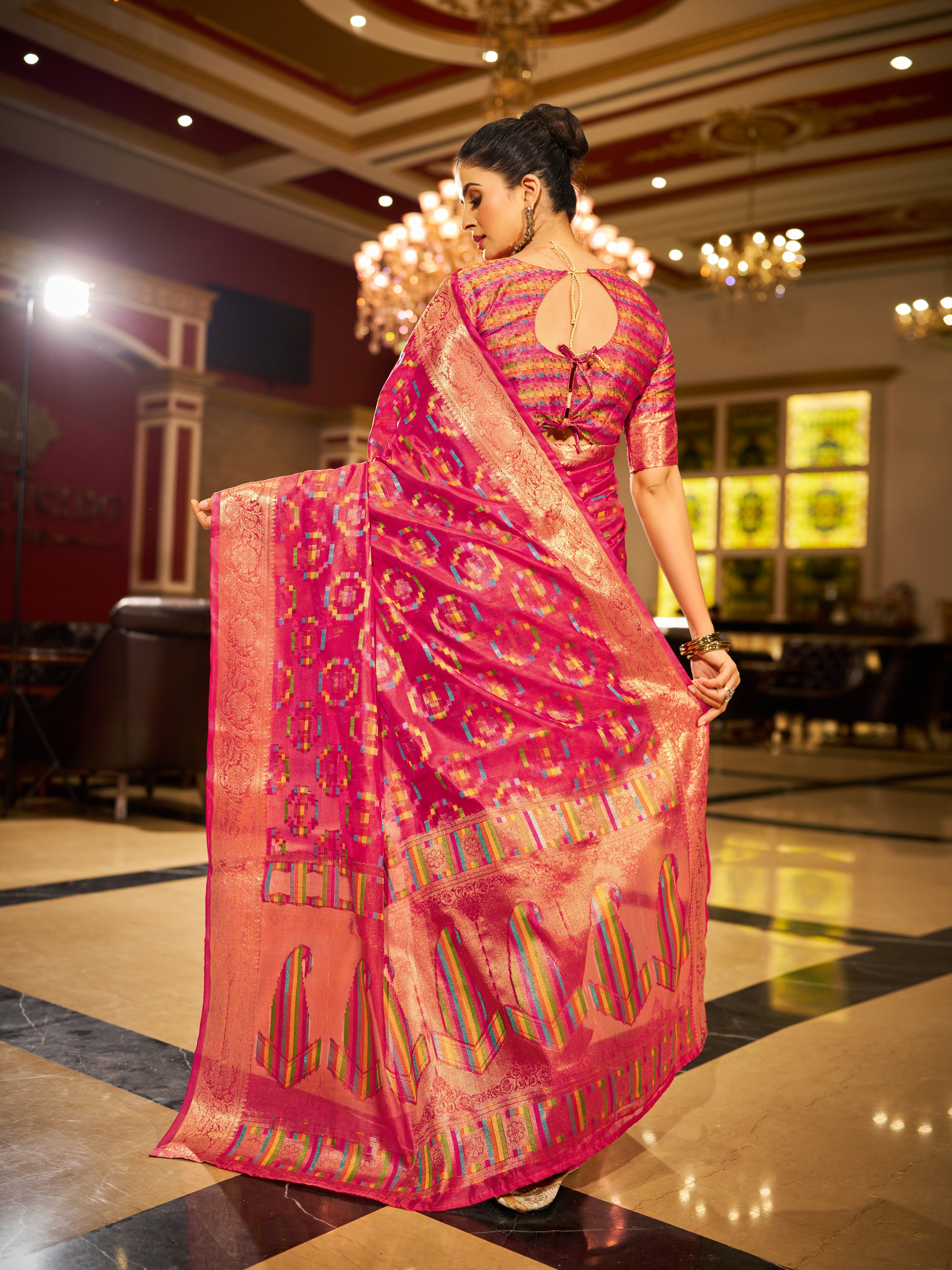 Soft Pink Organza Saree
