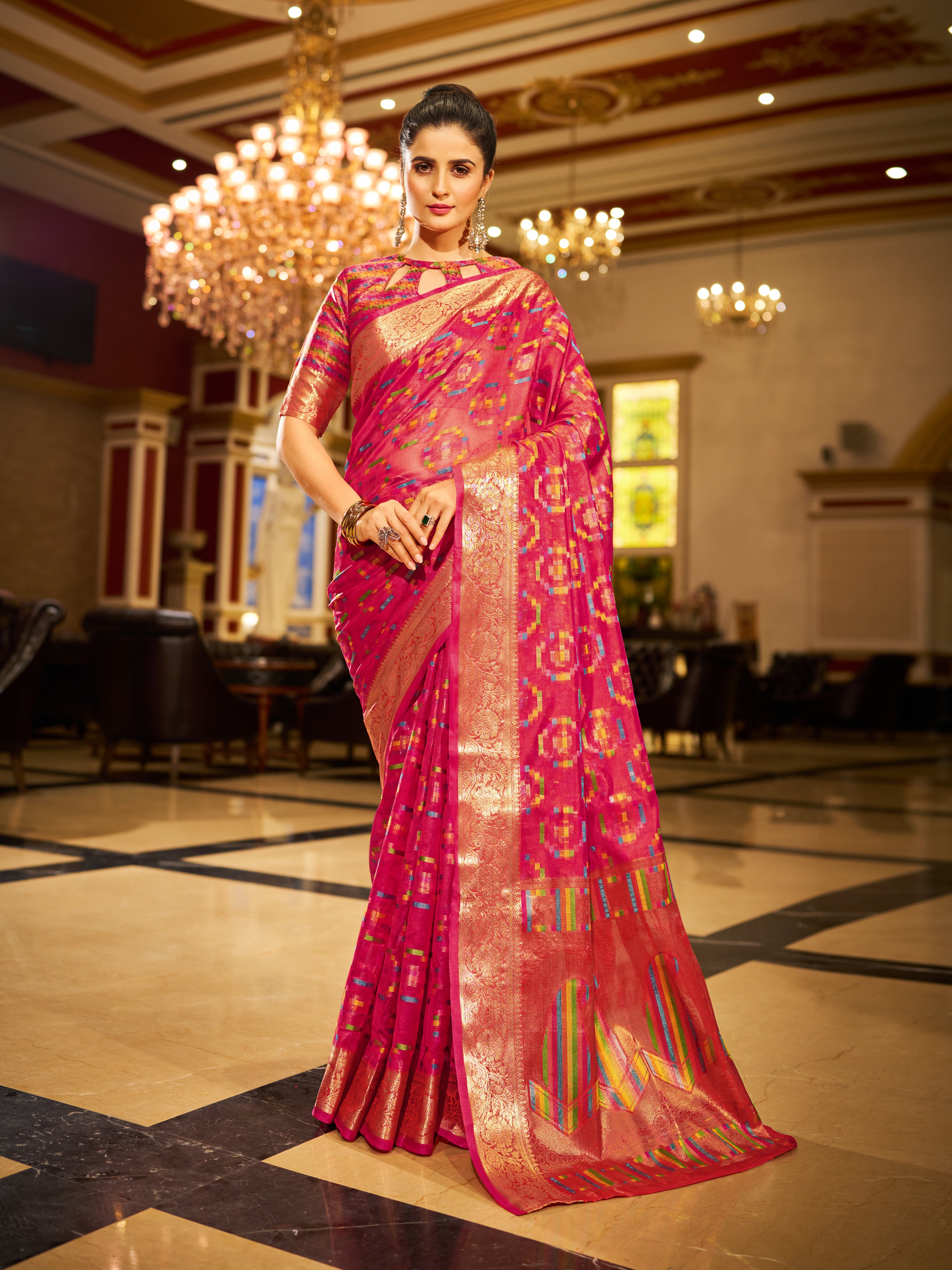 Soft Pink Organza Saree