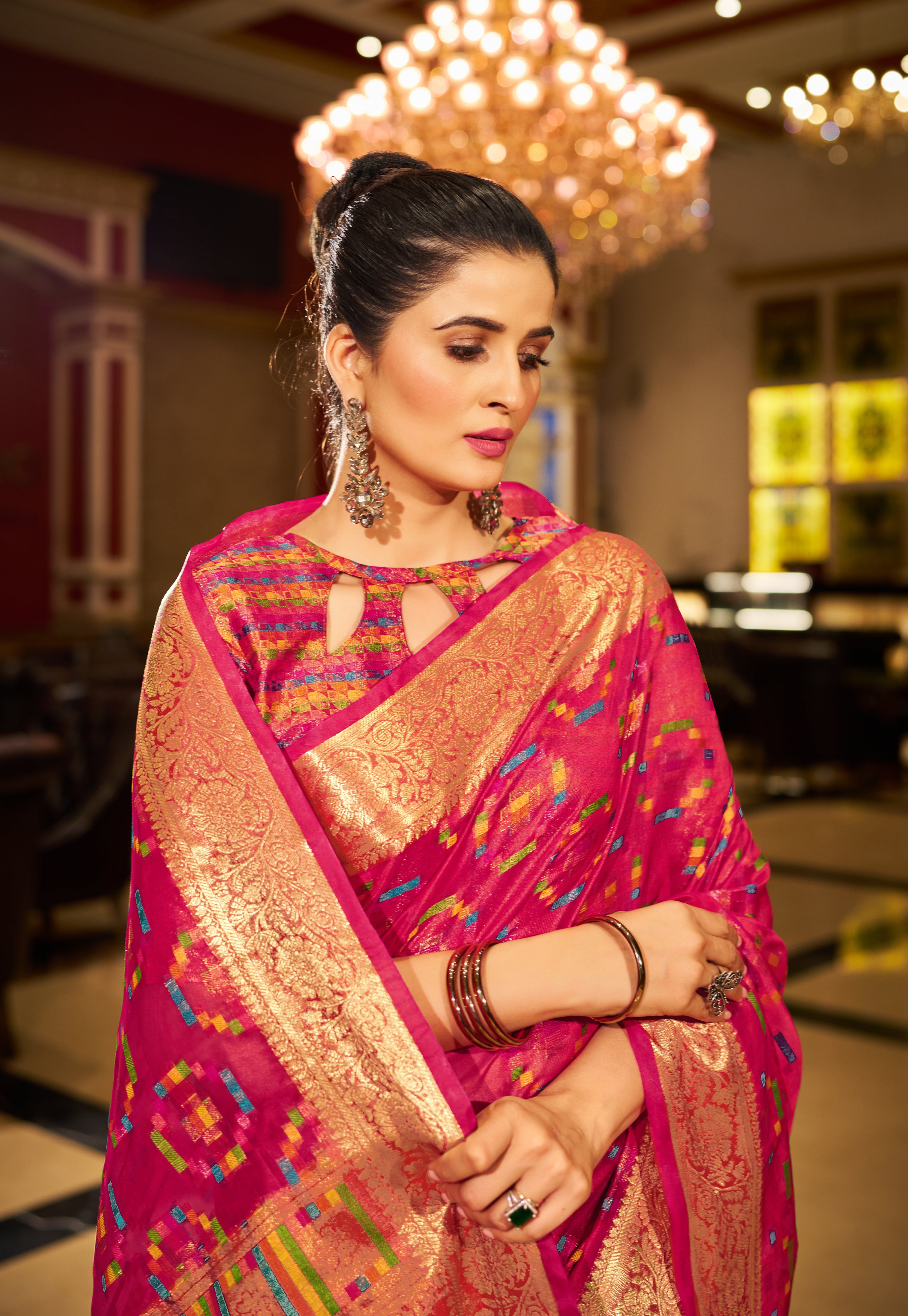 Soft Pink Organza Saree