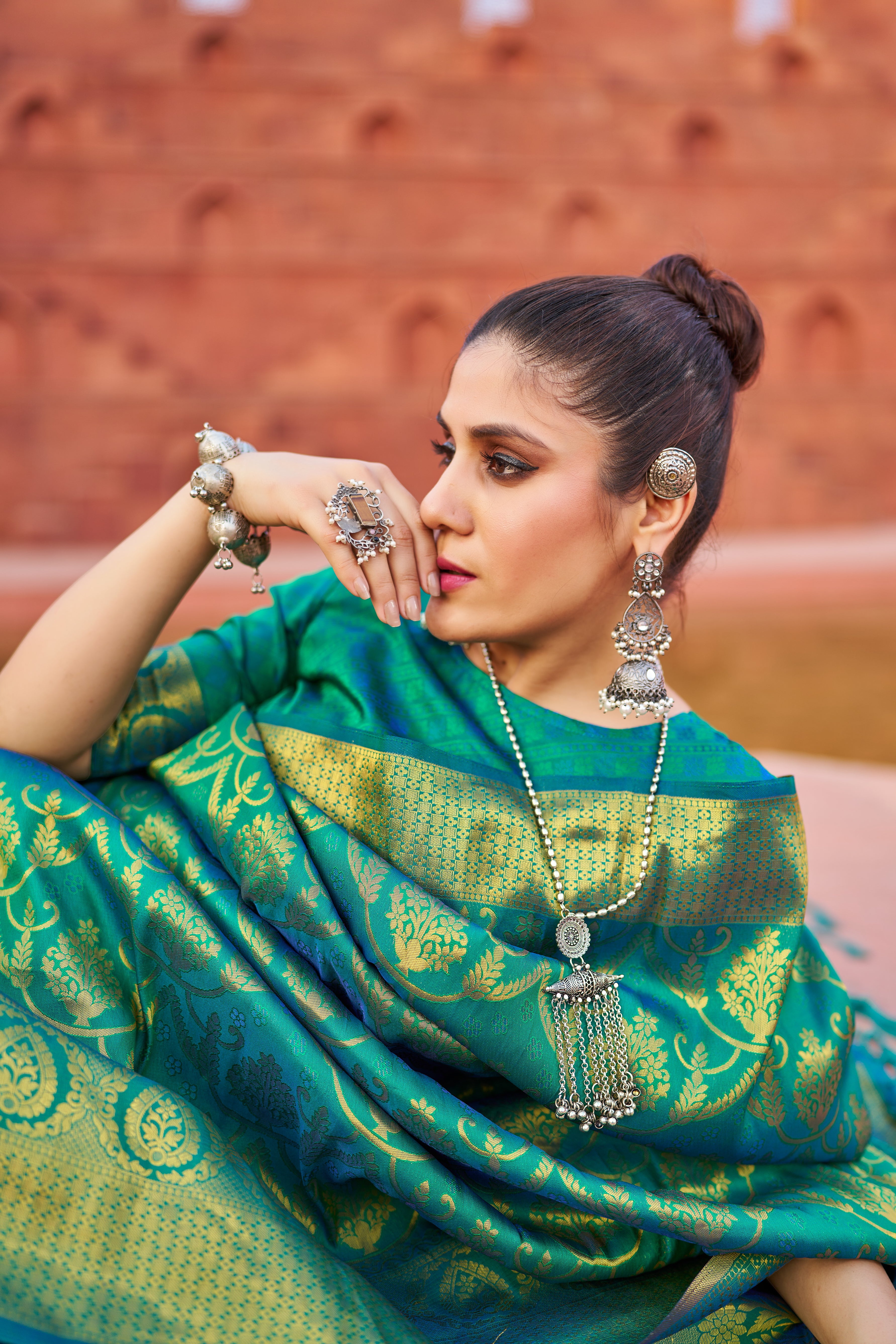 Vibrant Green Soft Silk Saree