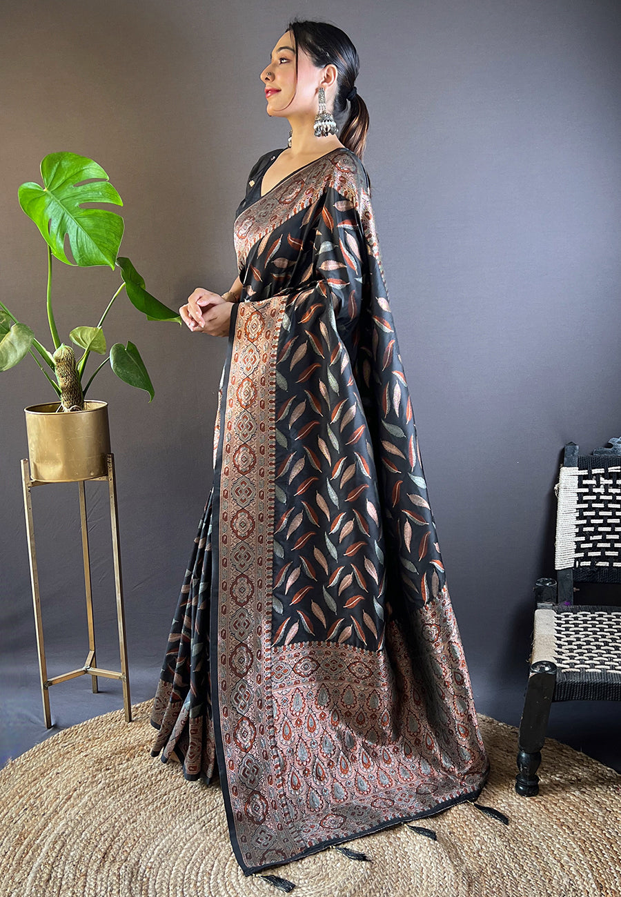 Timeless Black Soft Silk Saree