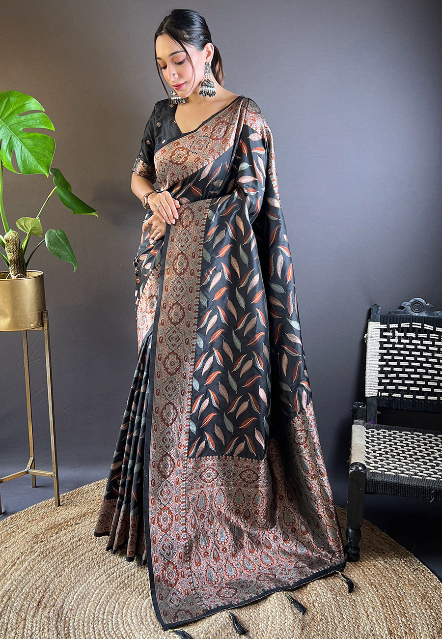 Timeless Black Soft Silk Saree
