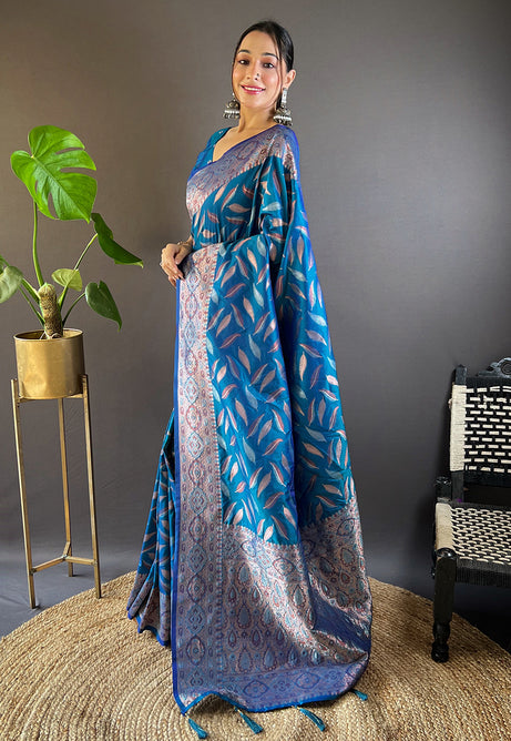 Chic Denim Soft Silk Saree