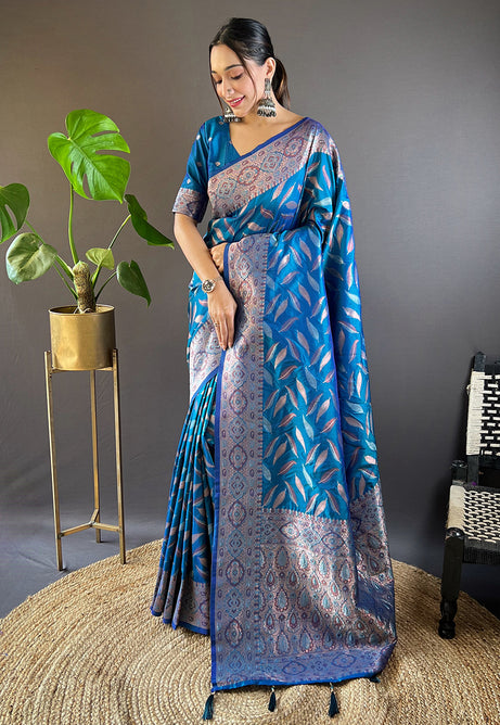 Chic Denim Soft Silk Saree